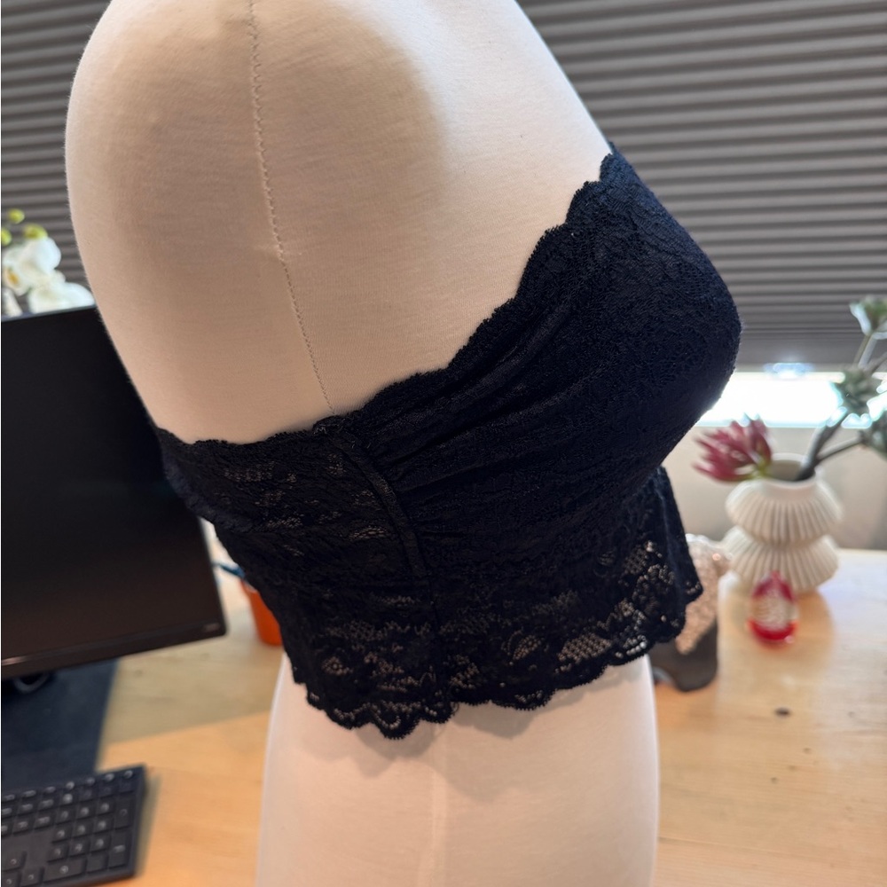 Cosabella Starie Tube Top Lace Bandeau Medium Women 36 A/B/C Black